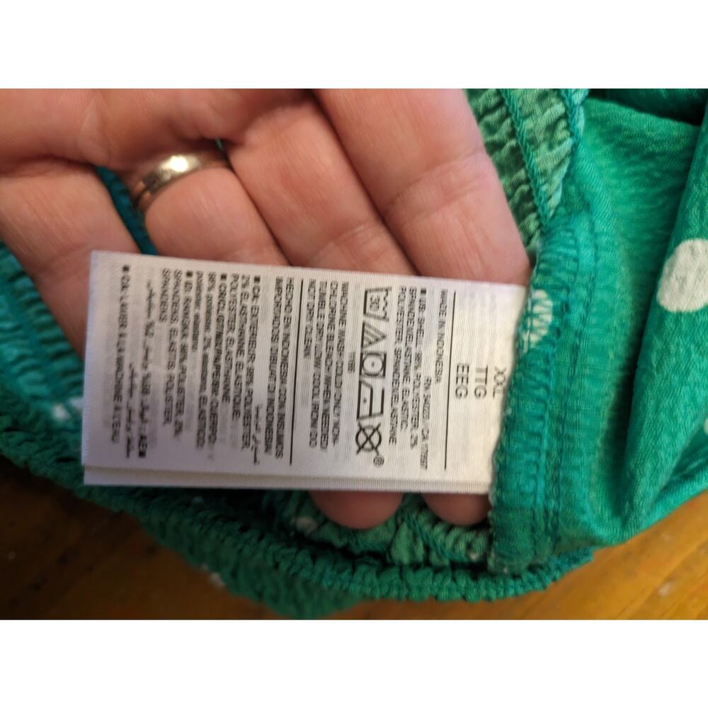 Old Navy Polka Dot Tank Women XXL Kelly Green‎ Crop Preppy Coastal Nautical Chic - Picture 5 of 6